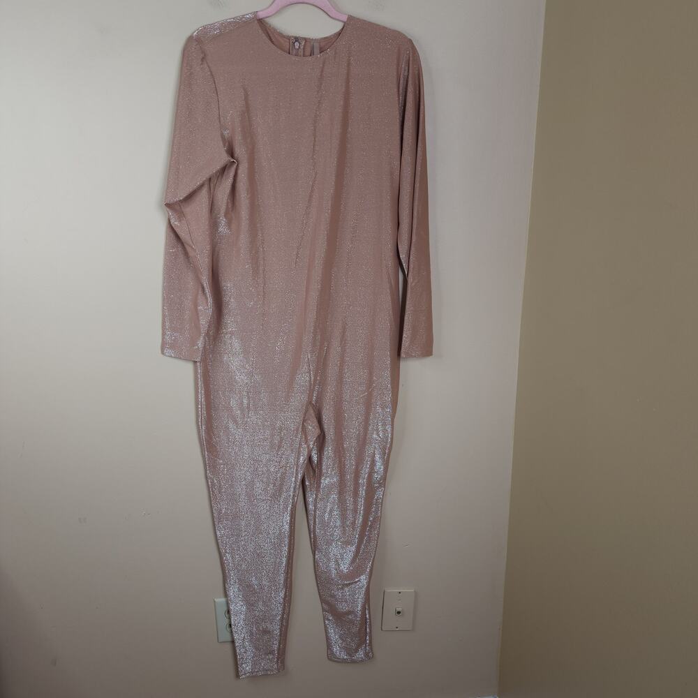 SKIMS Shimmer Catsuit Semi-Sheer High Crew Neckline in Sienna Size 3X